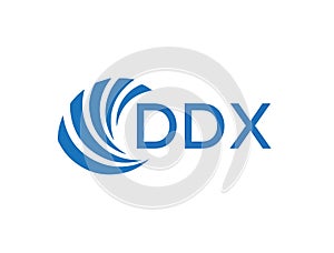 DDX letter logo design on white background. DDX creative circle letter logo concept. D