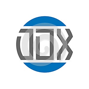 DDX letter logo design on white background. DDX creative initials circle logo concept.