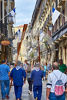 31 de Agosto street in San Sebastian Old Town. Gipuzkoa.