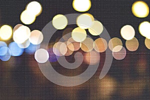 de focused bokeh light, abstract points pattern texture background at night