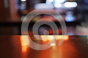 De focused bokeh light, abstract points pattern texture background at night