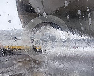 De-icer for airplanes, De-icing an aircraft wing photo