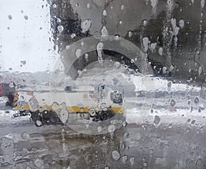 De-icer for airplanes, De-icing an aircraft wing photo