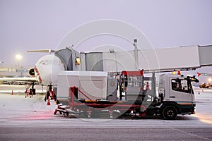 de-icing machine at the airport