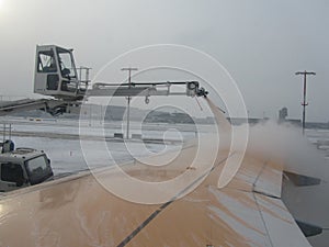 De-Icing of a wingplane