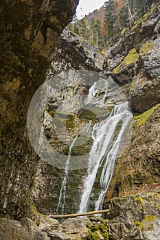 De La Cueva waterfall in Ordesa and Monte Perdido National Park, Spain