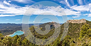 De pena swamp and Caixa montain in Valderrobres photo