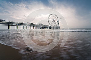 De Pier, Beach with a Ferris wheel in Den Haag, Hague, Netherlands