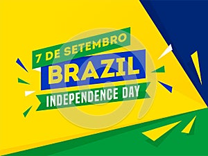 7 De Setembro, Brazil Independence Day banner or poster design. photo