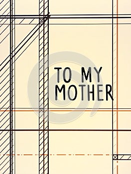 De Stijl Inspired Mother\'s Day Card with Primary Color Blocks photo