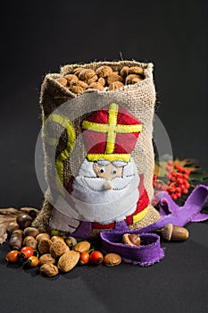 'De zak van Sinterklaas' (St. Nicholas' bag) filled with 'pepern