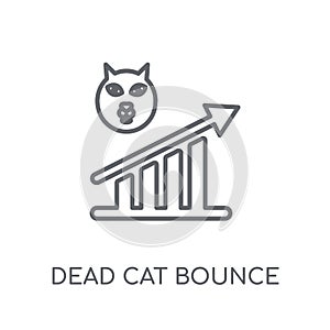 Dead cat bounce linear icon. Modern outline Dead cat bounce logo