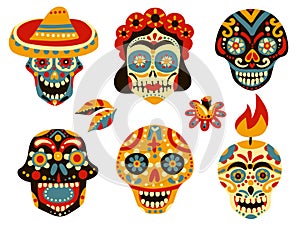 Dead Day Mexico Skulls Set