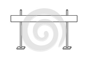 Dead End Barricade Outline Vector