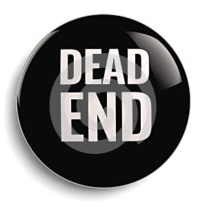 Dead End Black Round Symbol Isolated