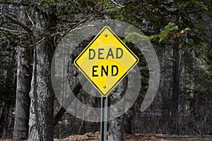 Dead end road sign