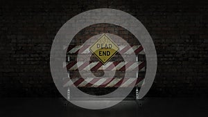 Dead end sign could represent various jobs or relationships