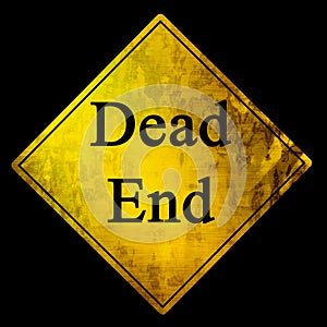 Dead end warning sign