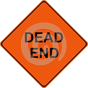 Dead End warning sign