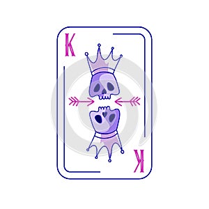 Dead king poker game playing card