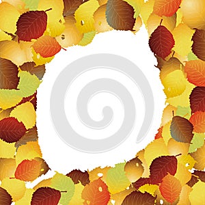 Dead leaf illustration frame background