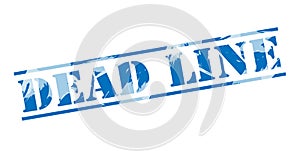 Dead line blue stamp