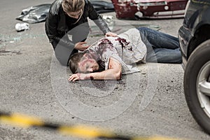 Dead man after car crash