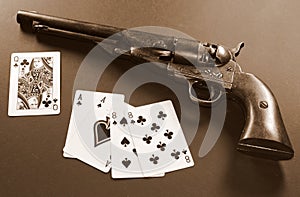 Dead Man's Hand - Sepia photo