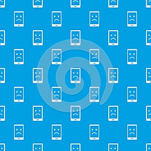 Dead phone pattern seamless blue