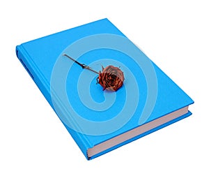 Dead rose on hardcover blue book