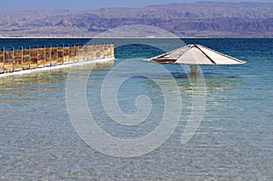 Dead sea beach resort in Israel