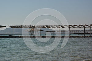 Dead sea beaches in Israel View of Jordan.