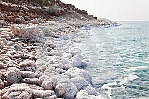 Dead sea coast at jordan