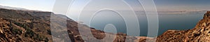 Dead sea coast on Jordan site - Israel in the distance (made from 18 vertical 10mpix pictures)