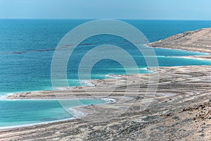 Dead Sea coastline in Jordan