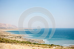 Dead sea coastline panorama