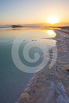 Dead Sea, Israel, salty coast, Hotels and Spa centers in Ein Bokek area