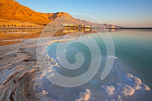 Dead Sea, Israel, salty coast, Hotels and Spa centers in Ein Bokek area