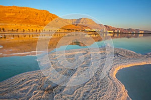 Dead Sea, Israel, salty coast, Hotels and Spa centers in Ein Bokek area