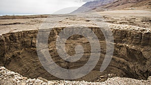 Dead sea Sinkholes at the lowest place in the world