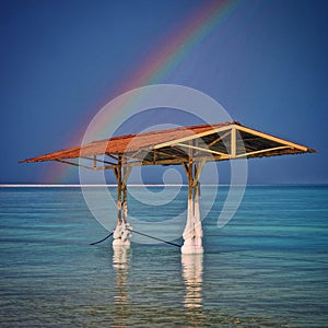 Dead sea rainbow