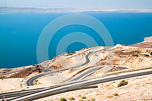 Dead sea road area, curvy highway