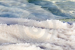 Dead Sea salt deposits stones