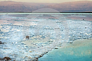 Dead Sea, is a salt lake bordering Jordan to the north, and Israel to the west