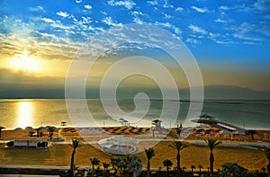 Dead Sea, is a salt lake bordering Jordan to the north, and Israel to the west