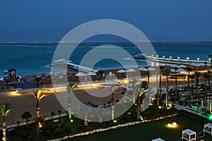 Dead Sea, is a salt lake bordering Jordan to the north, and Israel to the west