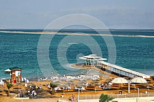 Dead Sea, is a salt lake bordering Jordan to the north, and Israel to the west