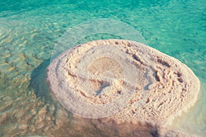 Dead sea salt shore