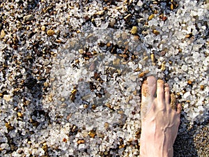 Dead sea sand salt