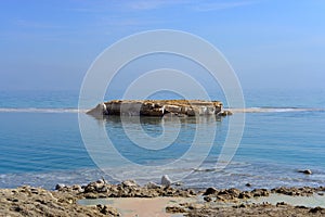 Dead Sea shore beach natural mineral quiet water